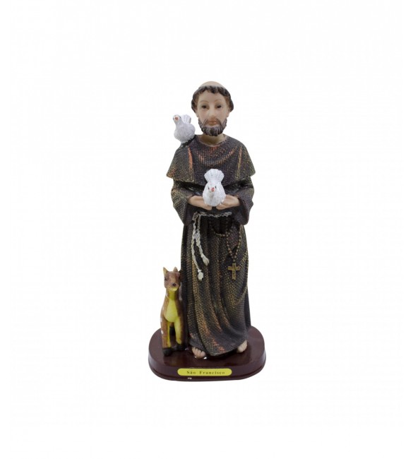 São Francisco 15 cm - Enfeite Resina  